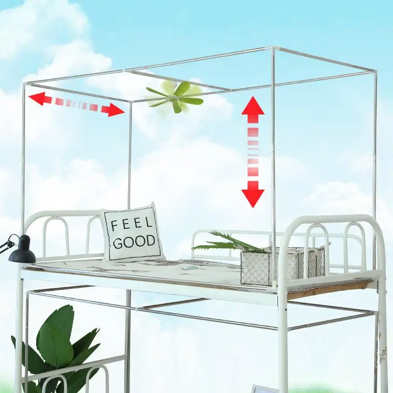 Каркас раскладной кровати для студенческого общежития с москитной сеткой, карнизом, верхним и нижним балдахином, полкой, светонепроницаемой шторкой, из нержавеющей стали
Каркас раскладной кровати для студенческого общежития с москитной сеткой, карнизом, верхним и нижним балдахином, полкой, светонепроницаемой шторкой, из нержавеющей стали