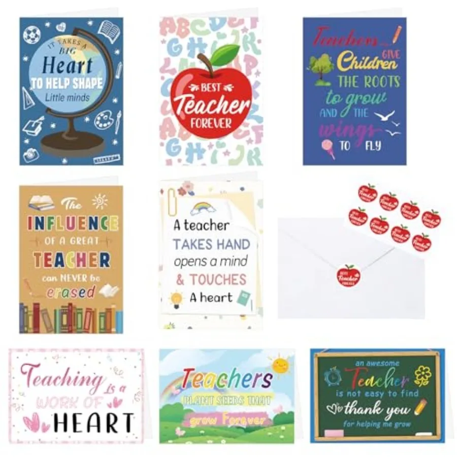 Teacher Appreciation Cards with Envelopes and Stickers 32Pcs 4x6in Teacher Thank You Card 8 Designs Teachers Appreciation Cards
Teacher Appreciation Cards with Envelopes and Stickers 32Pcs 4x6in Teacher Thank You Card 8 Designs Teachers Appreciation Cards