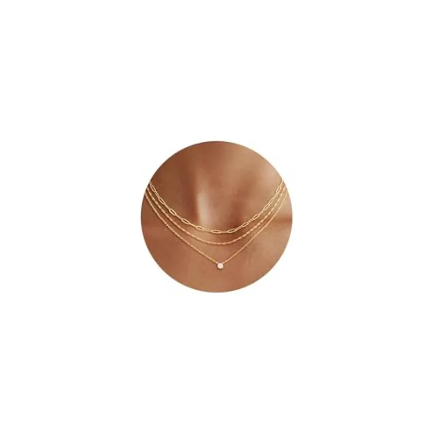 CHESKY 14K Gold Plated Layered Necklaces for Women, Dainty Gold/Silver Plated Chain Necklace CZ Pendant Necklace Adjustable Lay
CHESKY 14K Gold Plated Layered Necklaces for Women, Dainty Gold/Silver Plated Chain Necklace CZ Pendant Necklace Adjustable Lay