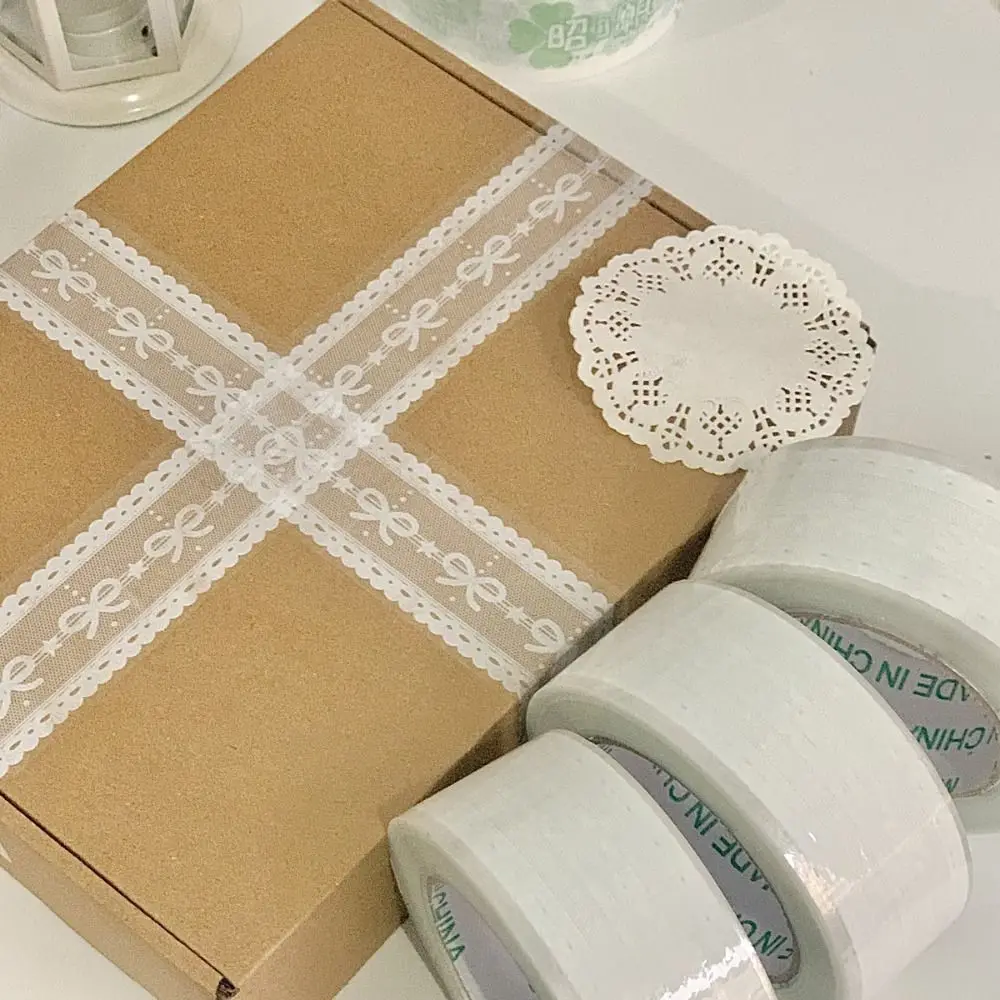 New 100M/Roll Gift Box Packaging Tape Bowknot Lace Masking Tape Elegant DIY Clear Tape for Bags Seal
New 100M/Roll Gift Box Packaging Tape Bowknot Lace Masking Tape Elegant DIY Clear Tape for Bags Seal