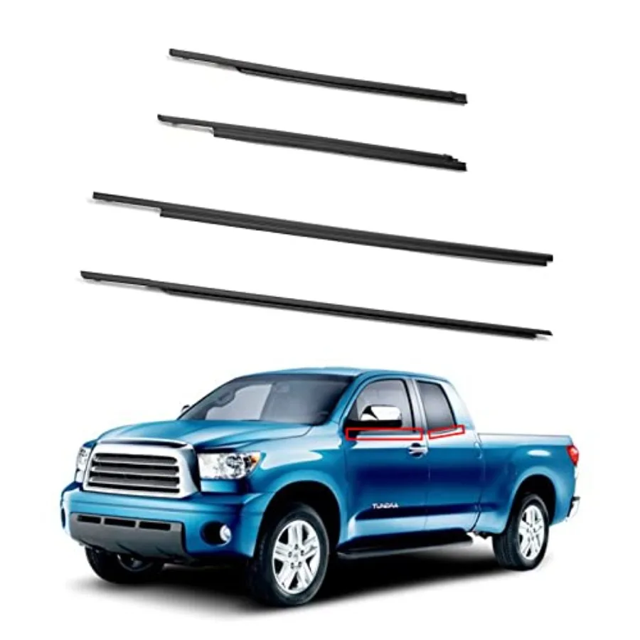 4PCS Car Door Glass Weatherstrip Belt Kit Exterior Window Moulding Trim Seal Compatible with 2007-2020 Toyota Tundra Double Cab
4PCS Car Door Glass Weatherstrip Belt Kit Exterior Window Moulding Trim Seal Compatible with 2007-2020 Toyota Tundra Double Cab
