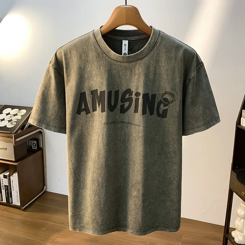 2025 Summer Loose Short sleeved T-shirt Men's Fashion Printed Elastic Round Neck American Trendy Brand Casual Top
2025 Summer Loose Short sleeved T-shirt Men's Fashion Printed Elastic Round Neck American Trendy Brand Casual Top