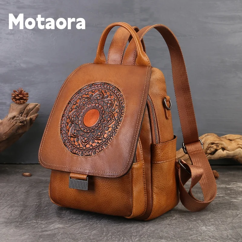 MOTAORA 2026 Новая женская сумка-рюкзак из натуральной кожи, винтажный рюкзак с тиснением, большая вместимость, из воловьей кожи, для путешествий
MOTAORA 2026 Новая женская сумка-рюкзак из натуральной кожи, винтажный рюкзак с тиснением, большая вместимость, из воловьей кожи, для путешествий
