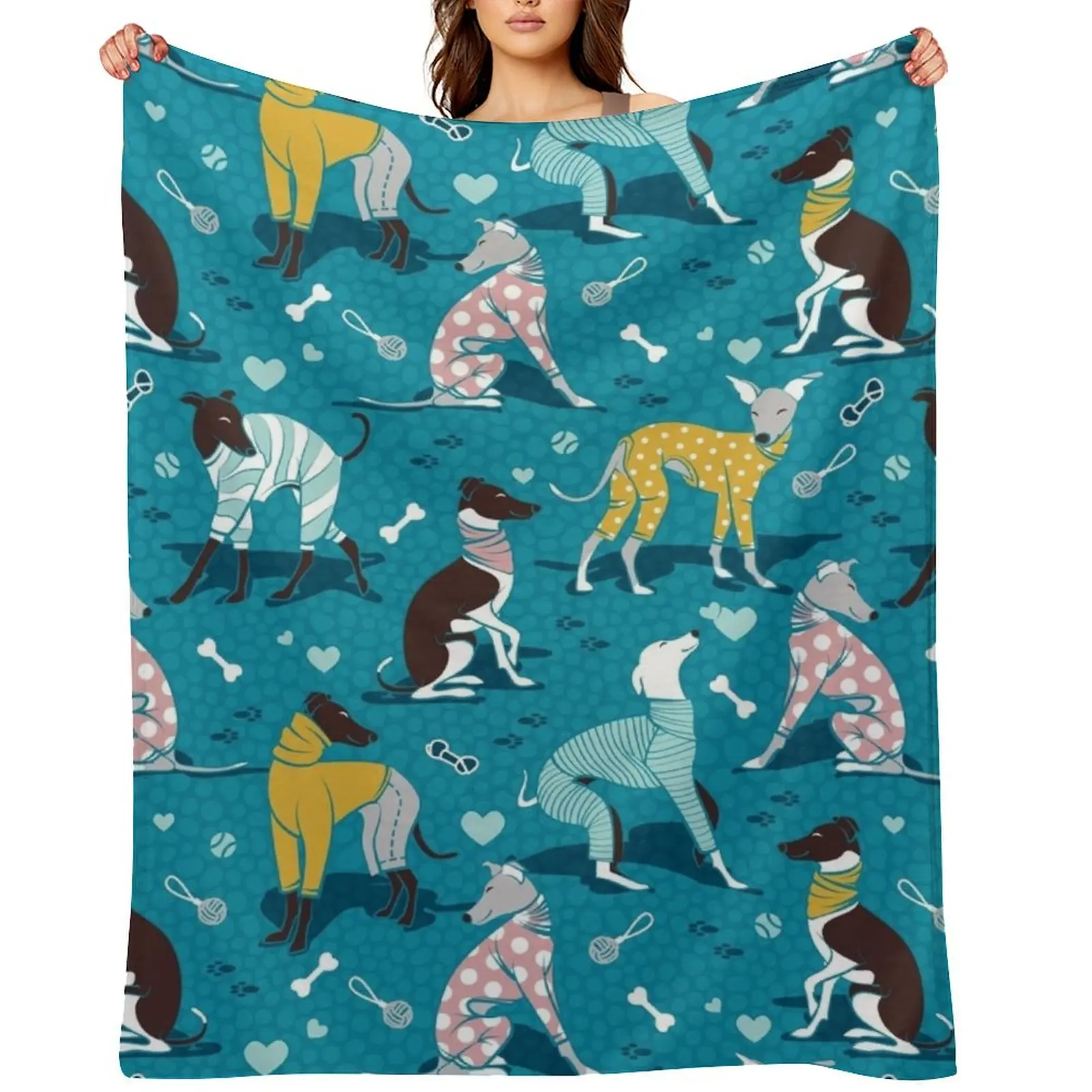 Greyhounds dogwalk // turquoise background Throw Blanket Decorative Beds Extra Large Throw Giant Sofa Single Blankets
Greyhounds dogwalk // turquoise background Throw Blanket Decorative Beds Extra Large Throw Giant Sofa Single Blankets