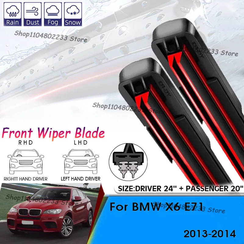 Car Wiper Blades For BMW X6 E71 2013-2014 Front Windshield Wiper Cleaning Double-layer Blades 24"+20"
Car Wiper Blades For BMW X6 E71 2013-2014 Front Windshield Wiper Cleaning Double-layer Blades 24"+20"