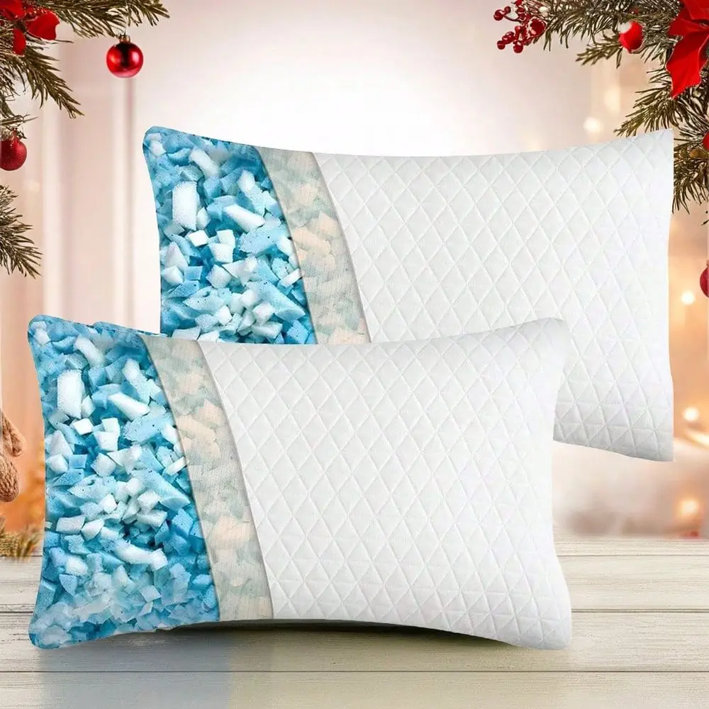 Shredded Memory Foam Bed Pillows Queen Size Set Of 2,Pillows For Sleeping 2 Pack, Cooling Hotel Luxury Pillow For Bed Sleeping
Shredded Memory Foam Bed Pillows Queen Size Set Of 2,Pillows For Sleeping 2 Pack, Cooling Hotel Luxury Pillow For Bed Sleeping