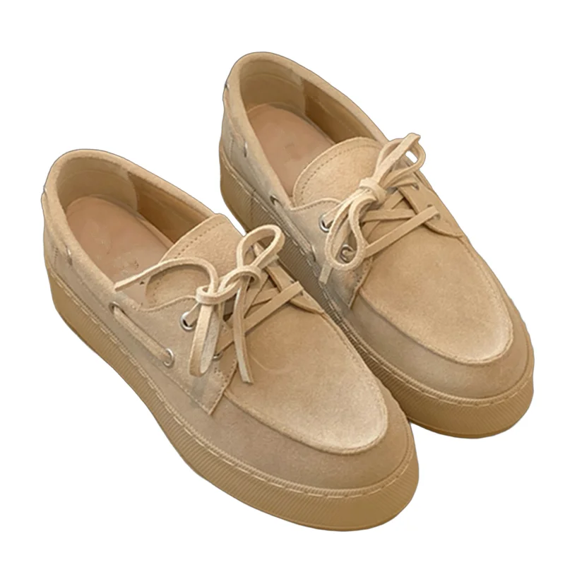 Withered Minimalist Suede Genuine Leather Casual Shoes 5cm Thick Sole Heightened Lightweight Comfortable Sneakers Women's shoes 
Withered Minimalist Suede Genuine Leather Casual Shoes 5cm Thick Sole Heightened Lightweight Comfortable Sneakers Women's shoes