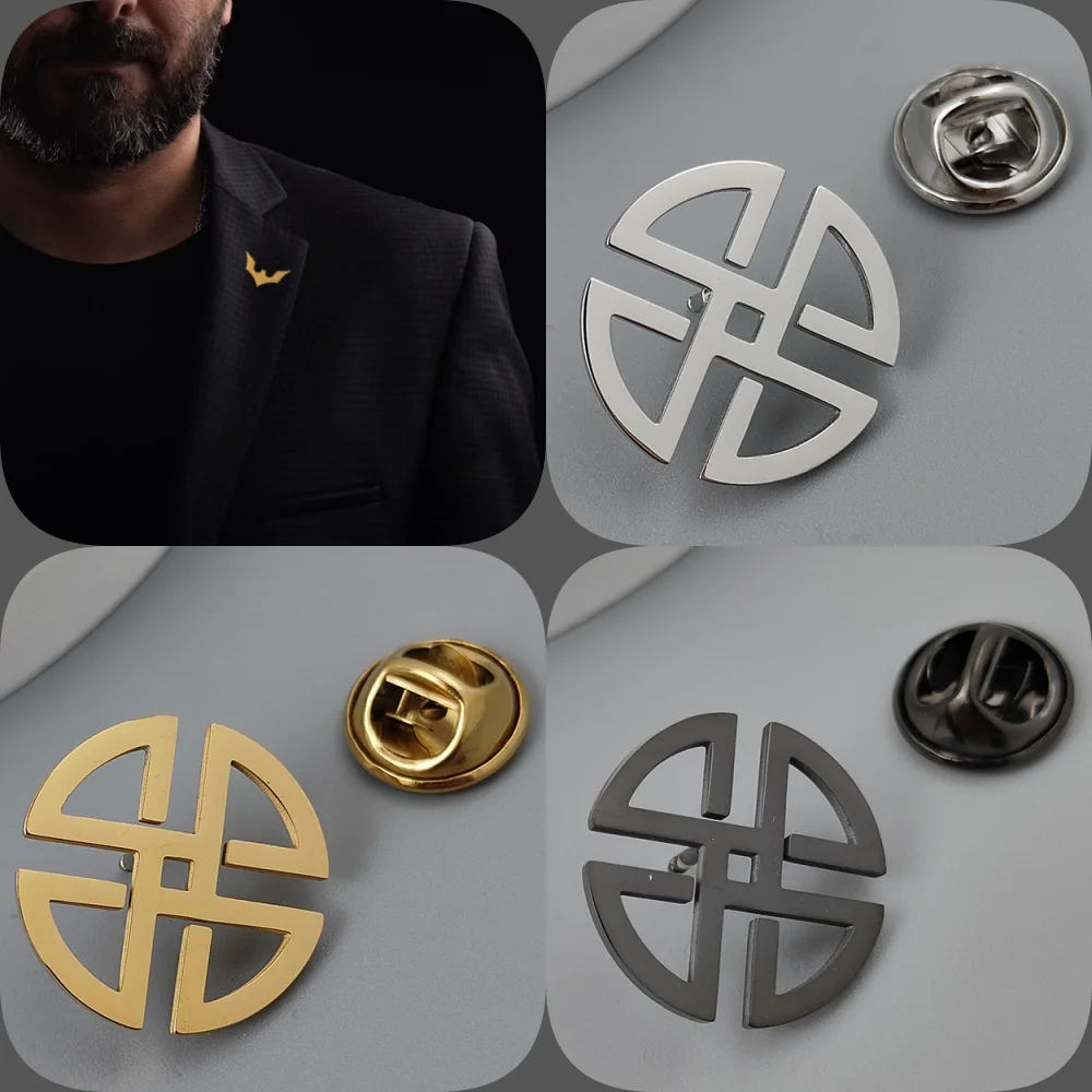 Round Chinese Knot Gold Plated Badge, Black Men's Collar Brooch, Lapel Pin Black, Father Husband Gift, Suit Accessories Set
Round Chinese Knot Gold Plated Badge, Black Men's Collar Brooch, Lapel Pin Black, Father Husband Gift, Suit Accessories Set