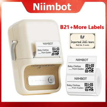 NiiMbot B21 B1 Mini Thermal Printer Handheld Portable Bluetooth Label Printer UV Sticker Adhesive Mobile Label Machine Tag Ink