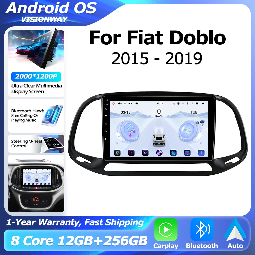 2000*1200P Android 16 For Fiat Doblo 2015-2019 8 Core GPS Intelligent Multimedia Player Auto Wireless CarPlay WIFI DSP 4G
2000*1200P Android 16 For Fiat Doblo 2015-2019 8 Core GPS Intelligent Multimedia Player Auto Wireless CarPlay WIFI DSP 4G