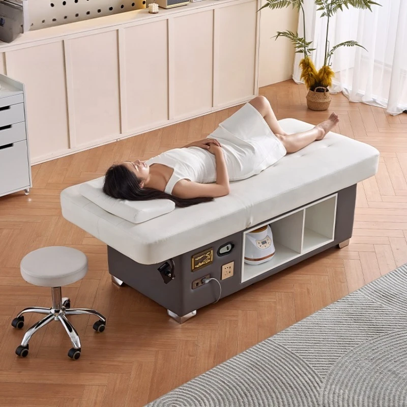 Современная мебель для салонов: электрическая кушетка для тайского массажа с подъемным механизмом и функцией спа для головы
Современная мебель для салонов: электрическая кушетка для тайского массажа с подъемным механизмом и функцией спа для головы