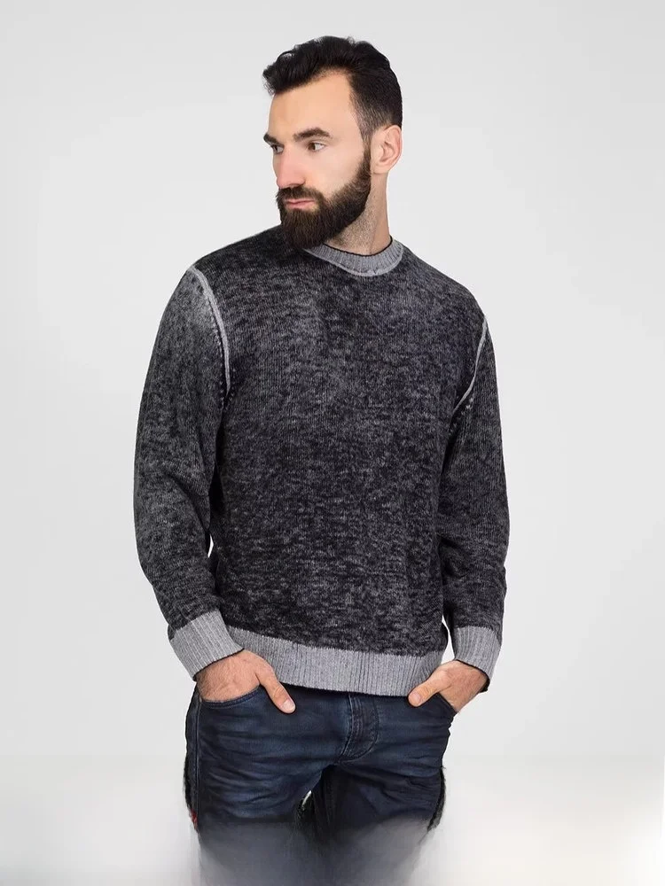 Retro Cotton Knitwear round Neck Long Sleeve Men's Washed Autumn Winter High End European Style Comfortable Breathable Garment
Retro Cotton Knitwear round Neck Long Sleeve Men's Washed Autumn Winter High End European Style Comfortable Breathable Garment