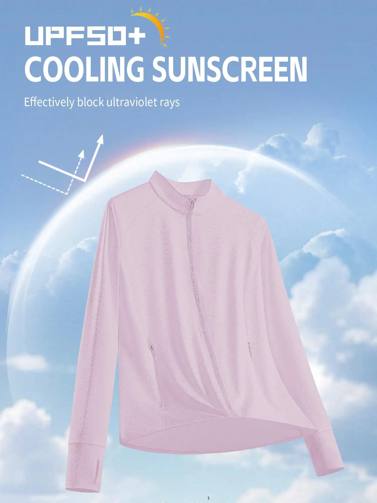 Plus Size Women UPF50+ UV Protection Sun Protection Jacket, Stand Collar Breathable Lightweight Outdoor Coat With Pockets Spring Summer Sports Outwear
Plus Size Women UPF50+ UV Protection Sun Protection Jacket, Stand Collar Breathable Lightweight Outdoor Coat With Pockets Spring Summer Sports Outwear