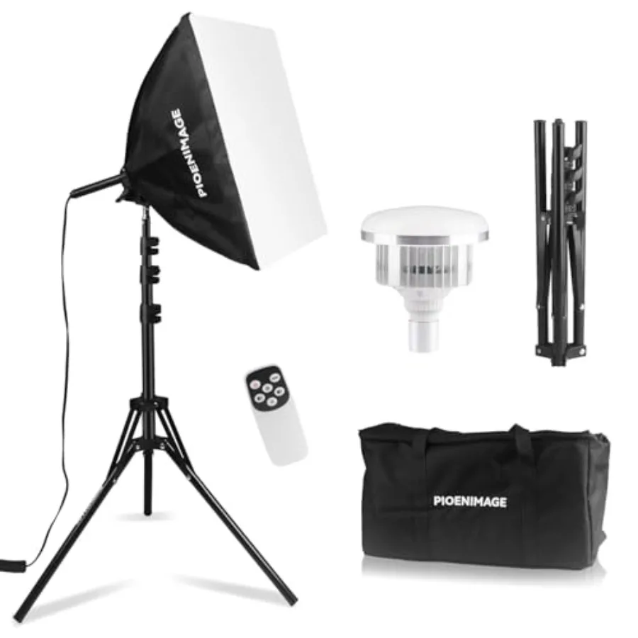 Softbox Lighting Kit, Soft Box Photography Lighting Set with 17in x 17in Softbox, Folding Lighting Tripod, 85W 2700K-6500K LED
Softbox Lighting Kit, Soft Box Photography Lighting Set with 17in x 17in Softbox, Folding Lighting Tripod, 85W 2700K-6500K LED