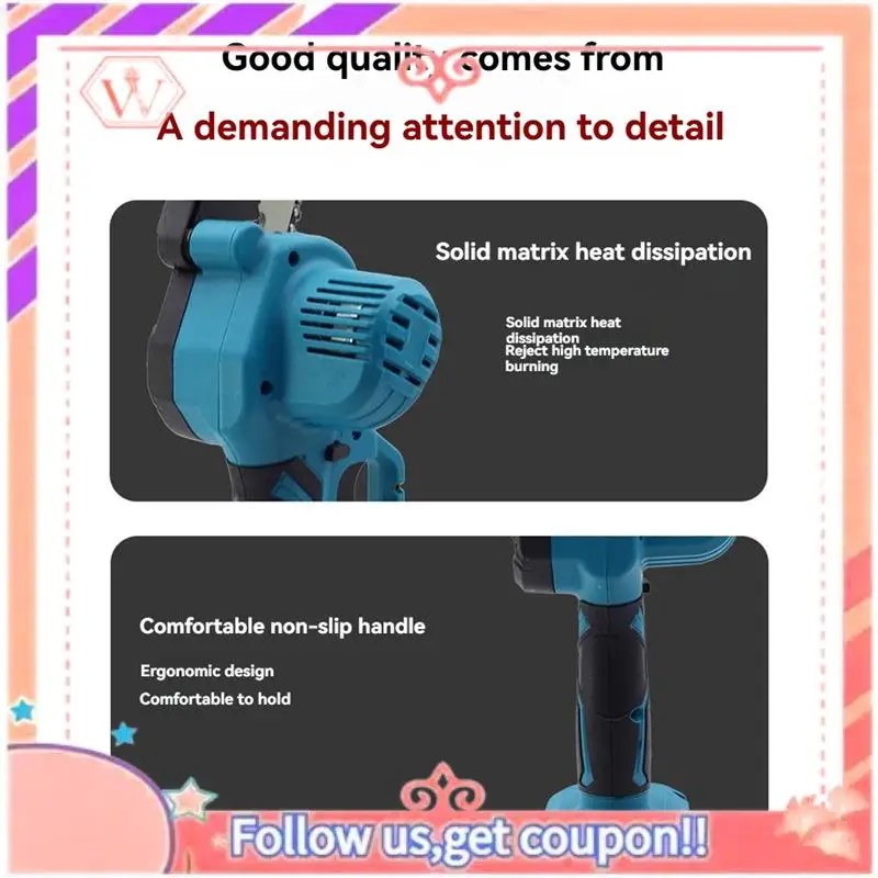 4 Inch For 18V 21V Battery Mini Electric Pruning Saw Wood Spliting Chainsaw Woodworking Pruning One-Handed Saw
4 Inch For 18V 21V Battery Mini Electric Pruning Saw Wood Spliting Chainsaw Woodworking Pruning One-Handed Saw