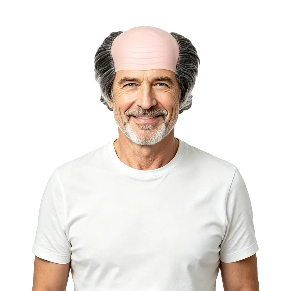Funny Comedy Bald Wig For Men Salt and Pepper Curly Old Man Wig with Scalp Cosplay Halloween Costume Party Prank Wig One Size
Funny Comedy Bald Wig For Men Salt and Pepper Curly Old Man Wig with Scalp Cosplay Halloween Costume Party Prank Wig One Size