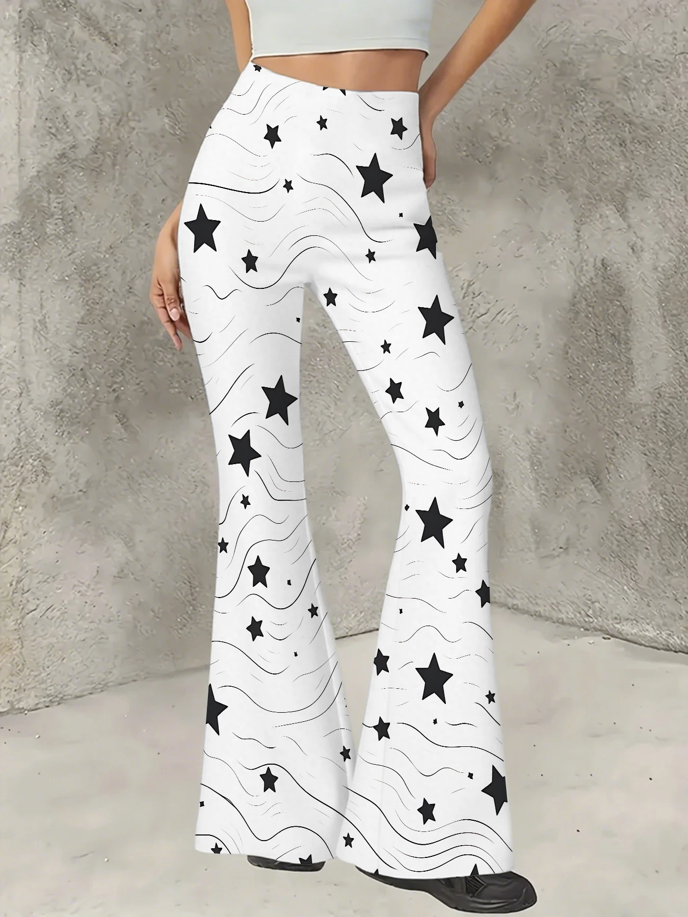 Women's Striped Print Flare Pants Loose Fit Knit Wide Leg Bell Bottom Trousers
Women's Striped Print Flare Pants Loose Fit Knit Wide Leg Bell Bottom Trousers