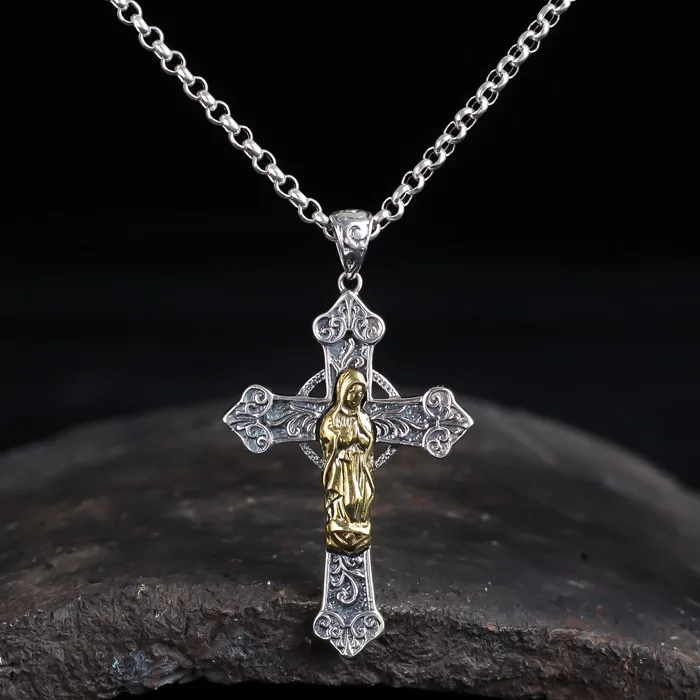 European and American noble ornament s925 silver inlay red garnet cross pendant vintage Thai silver men's and women's necklaces
European and American noble ornament s925 silver inlay red garnet cross pendant vintage Thai silver men's and women's necklaces