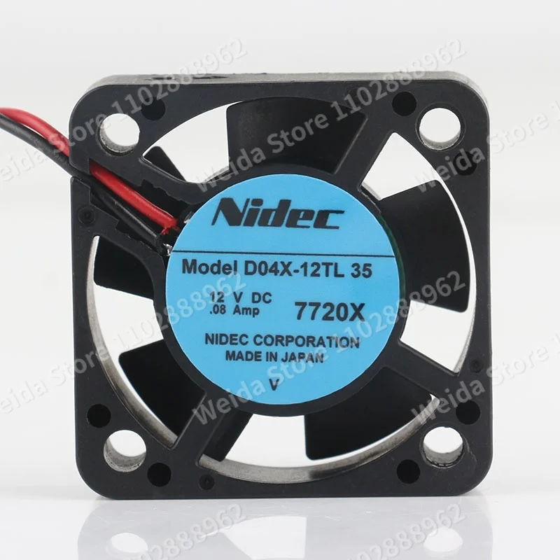 4010 2-wire micro mute 4CM Original Nidec DC12V 0.08A AC EC 40X40X10MM high air volume D04X-12TL 35 cooling fan
4010 2-wire micro mute 4CM Original Nidec DC12V 0.08A AC EC 40X40X10MM high air volume D04X-12TL 35 cooling fan