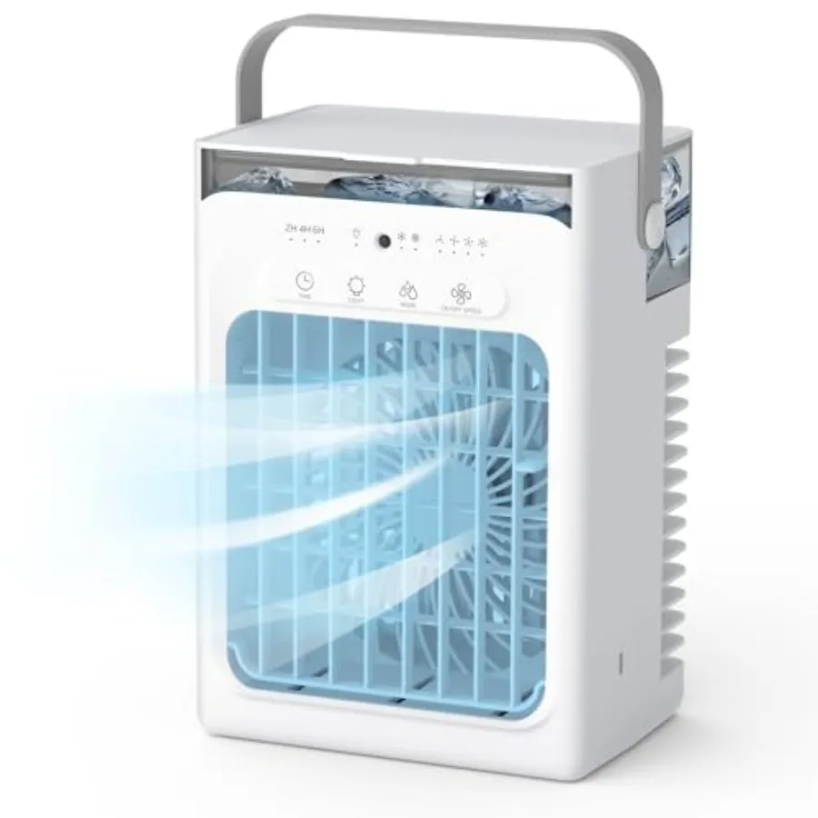 Portable Air Conditioners 4-Speed Mini Air Conditioner 3-in-1 Personal Cooling Fan Small AC Unit With 1000ml Water Tank 2/4/6H
Portable Air Conditioners 4-Speed Mini Air Conditioner 3-in-1 Personal Cooling Fan Small AC Unit With 1000ml Water Tank 2/4/6H