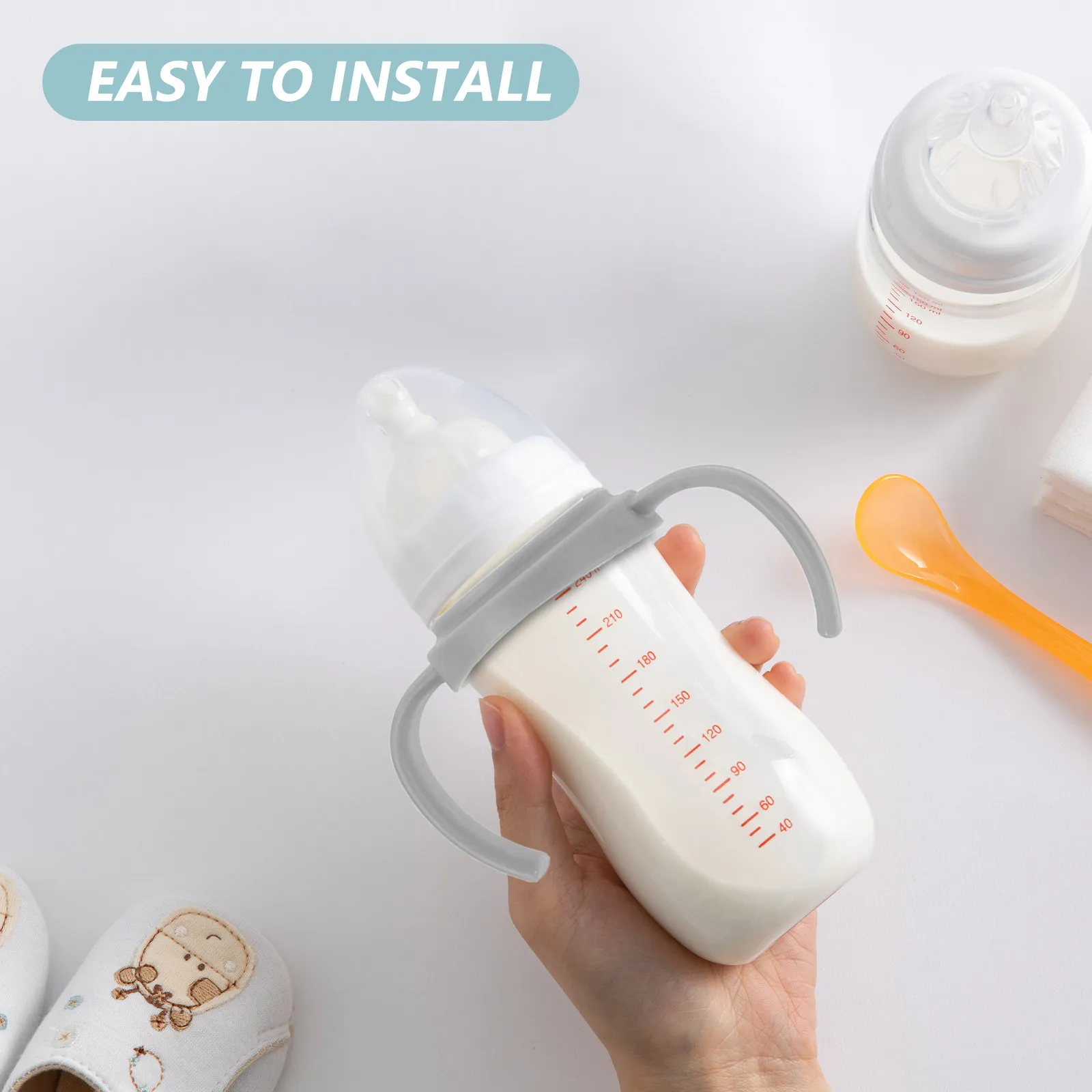 10Pcs Plastic Baby Bottle Handles Wide Neck Glass Compatible Sippy Cup Grip Ergonomic Toddler Feeding Accessories Bottle Handle
10Pcs Plastic Baby Bottle Handles Wide Neck Glass Compatible Sippy Cup Grip Ergonomic Toddler Feeding Accessories Bottle Handle