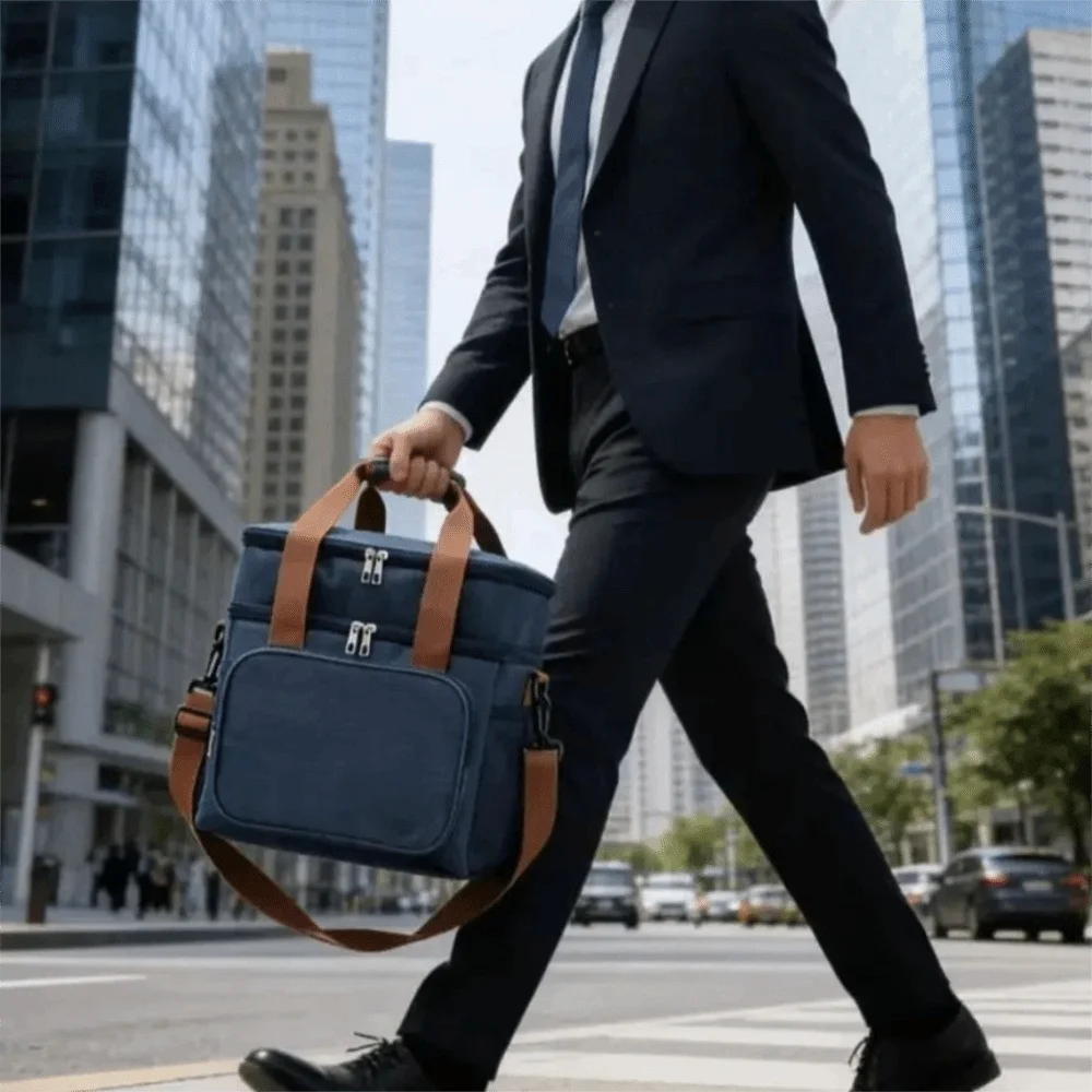 Large Capacity Insulated Lunch Bag Leakproof Adjustable Shoulder Strap Double Deck Lunch Cooler Bag Handle Side Pocket
Large Capacity Insulated Lunch Bag Leakproof Adjustable Shoulder Strap Double Deck Lunch Cooler Bag Handle Side Pocket