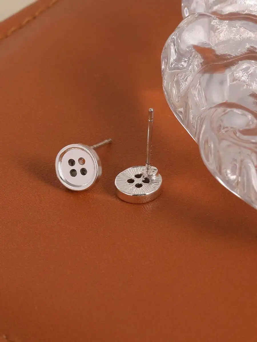 Button Shape Stud Earrings Minimalist Mini Design Fashion Jewelry
Button Shape Stud Earrings Minimalist Mini Design Fashion Jewelry