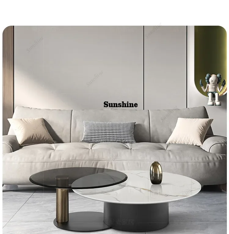 Italian light luxury simple modern tempered glass living room home coffee table combination FT
Italian light luxury simple modern tempered glass living room home coffee table combination FT