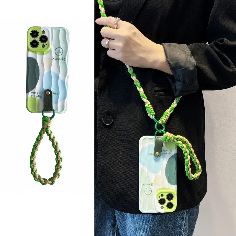 Suitable for iPhone 14promax Contrasting Green Woven Bracelet Phone Case 13pro Crossbody Strap 12 Graffiti 11 Protection Cover
Suitable for iPhone 14promax Contrasting Green Woven Bracelet Phone Case 13pro Crossbody Strap 12 Graffiti 11 Protection Cover