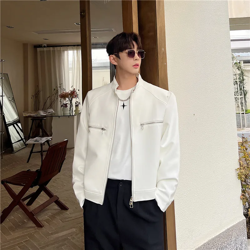 Spring Summer Men's Jaet ort Pad oulder Zipper Design Stand Collar Korean Sle Outerwear Youth Faion Anti-Wrinkle
Spring Summer Men's Jaet ort Pad oulder Zipper Design Stand Collar Korean Sle Outerwear Youth Faion Anti-Wrinkle
