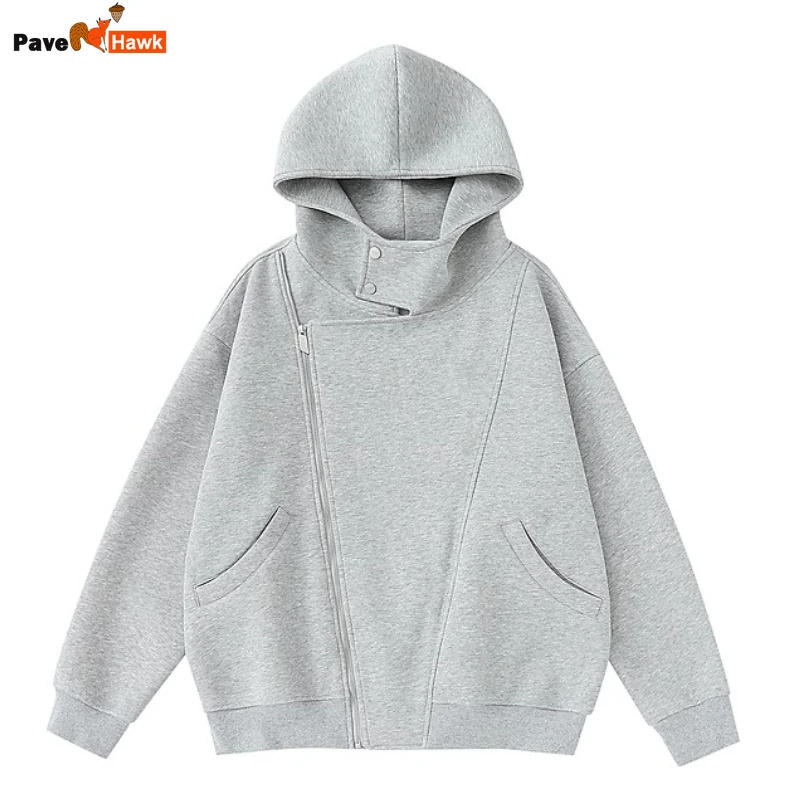 Retro American Double Zipper Cardigan Mens Spring Autumn Irregular Design Hooded Jacket Trend College Couple Hoodie Streetwear
Retro American Double Zipper Cardigan Mens Spring Autumn Irregular Design Hooded Jacket Trend College Couple Hoodie Streetwear