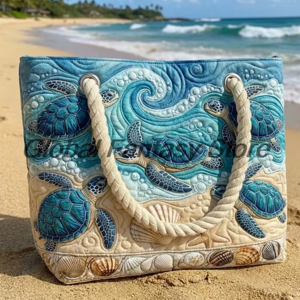 Sea Turtle Quilted Beach Bag Ocean Breeze Print Shoulder Bag Men Women Daily Handbag Shopping Tote
Sea Turtle Quilted Beach Bag Ocean Breeze Print Shoulder Bag Men Women Daily Handbag Shopping Tote