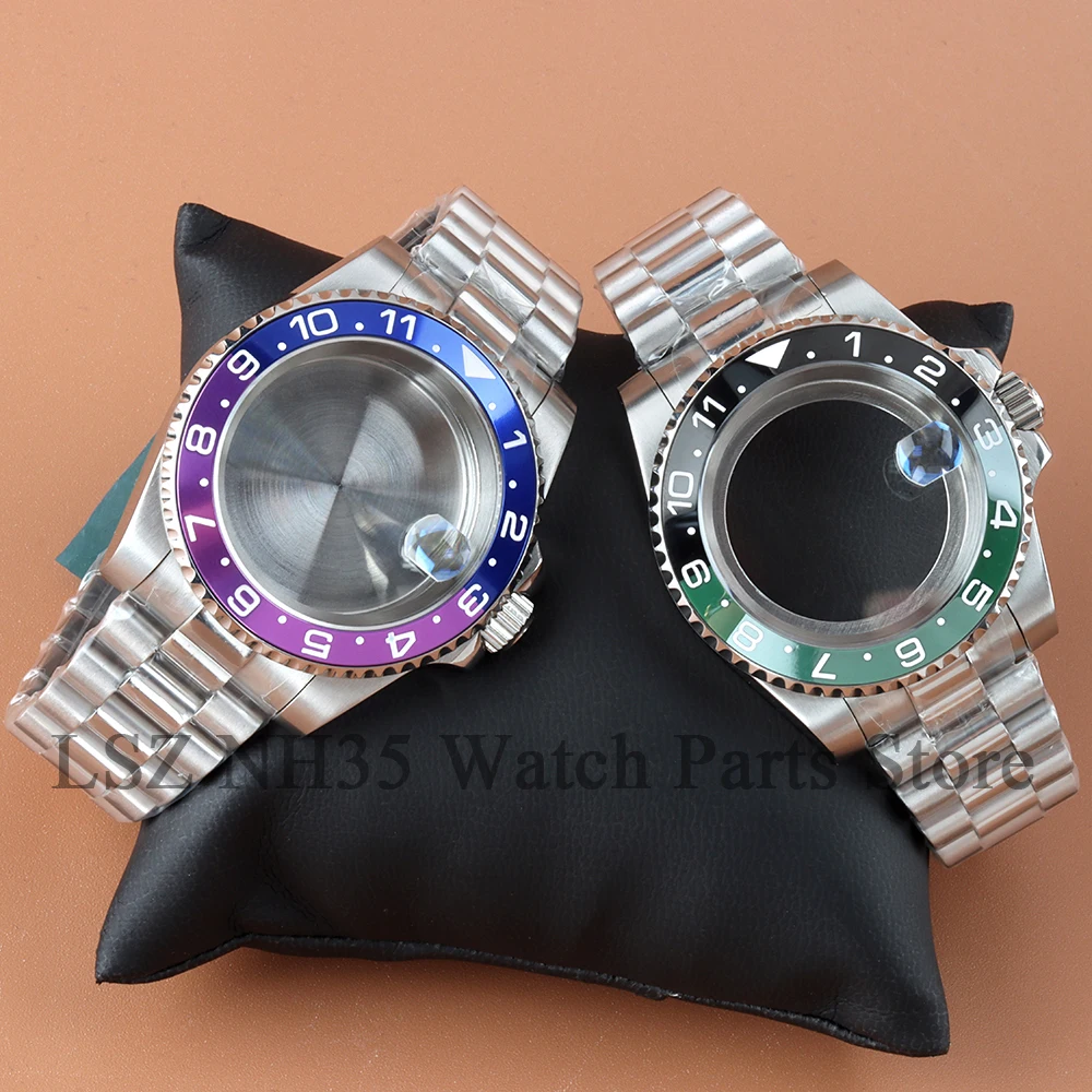 40mm Watch Case with Presidential Strap Fit GMT NH34 NH35 NH36 NH38 Movement 28.5mm Dial Solid Steel Bracelet Waterproof Part
40mm Watch Case with Presidential Strap Fit GMT NH34 NH35 NH36 NH38 Movement 28.5mm Dial Solid Steel Bracelet Waterproof Part