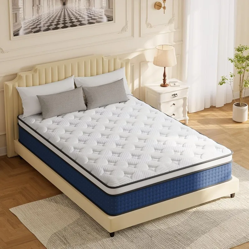 King Size Mattress, 12 Inch Hybrid Mattress in a Box with Gel Memory Foam, Individually Pocket Coils Springs, Pressure Relief Mo
King Size Mattress, 12 Inch Hybrid Mattress in a Box with Gel Memory Foam, Individually Pocket Coils Springs, Pressure Relief Mo