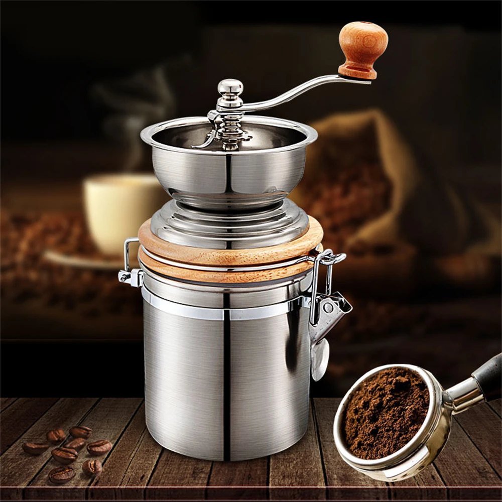 Household hand cranked coffee machine, small beech wood grain grinder, ceramic grinding core/stainless steel bean compartment
Household hand cranked coffee machine, small beech wood grain grinder, ceramic grinding core/stainless steel bean compartment