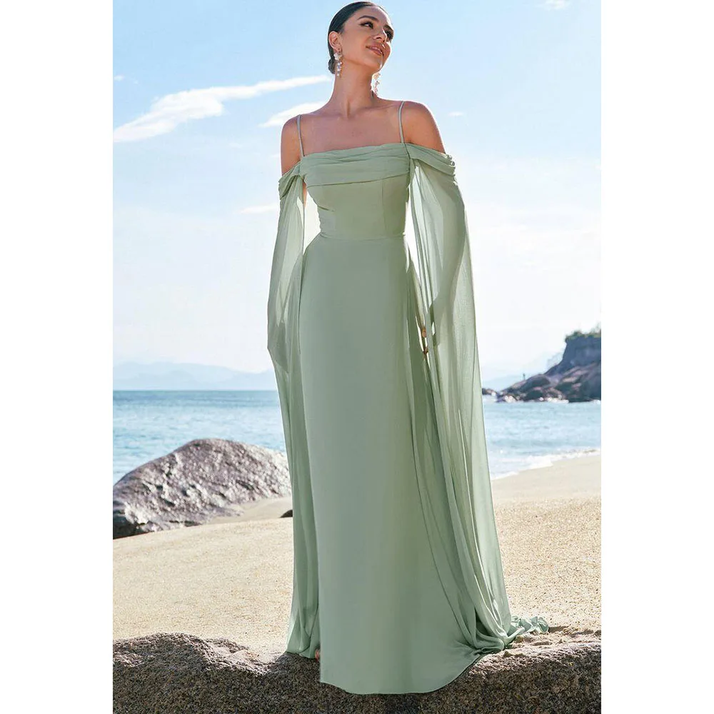 Simple Green Evening Dresses Spaghetti Strap Off The Shoulder A Line Sweep Train Banquet Celebrity Female Gowns Classic Elegant
Simple Green Evening Dresses Spaghetti Strap Off The Shoulder A Line Sweep Train Banquet Celebrity Female Gowns Classic Elegant