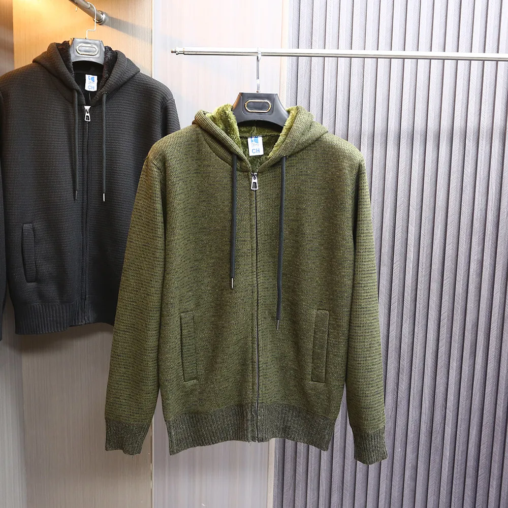 Thiened Fce Hooded Knitted Cardigan Men's Warmth Polyester Fiber Long Sve Zipper Closure Wfle Patterned Sweatirt ...
Thiened Fce Hooded Knitted Cardigan Men's Warmth Polyester Fiber Long Sve Zipper Closure Wfle Patterned Sweatirt ...