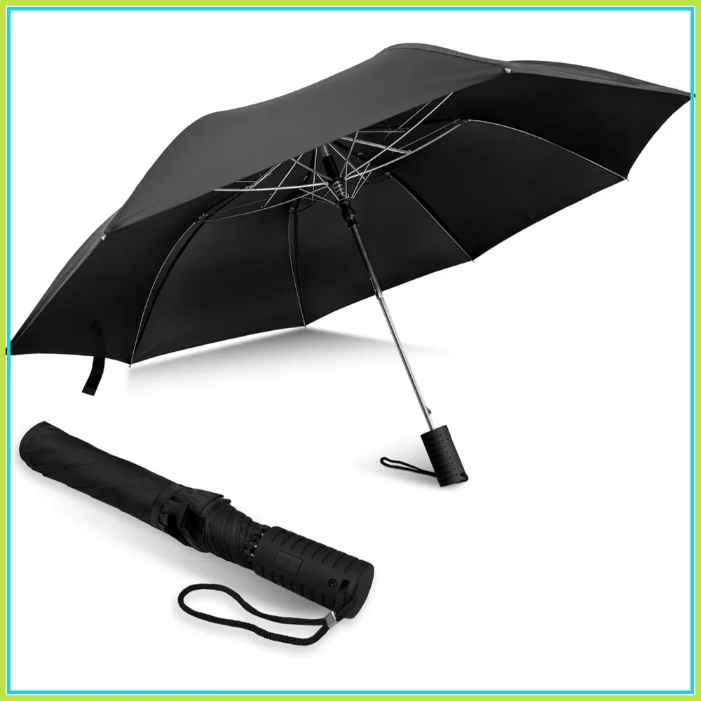 Weather Station Automatic Rain Umbrella, Windproof, Lightweight, Packable for Travel, Full 42 Inch Arc, Black
Weather Station Automatic Rain Umbrella, Windproof, Lightweight, Packable for Travel, Full 42 Inch Arc, Black