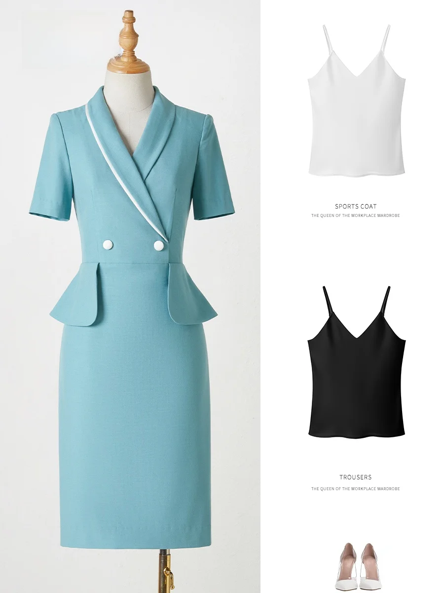Xiangchun Bird High-End Suit Dress Women's Unique Design Summer Professional Skirt Elegant Commuting Workwear Short Sleeve
Xiangchun Bird High-End Suit Dress Women's Unique Design Summer Professional Skirt Elegant Commuting Workwear Short Sleeve