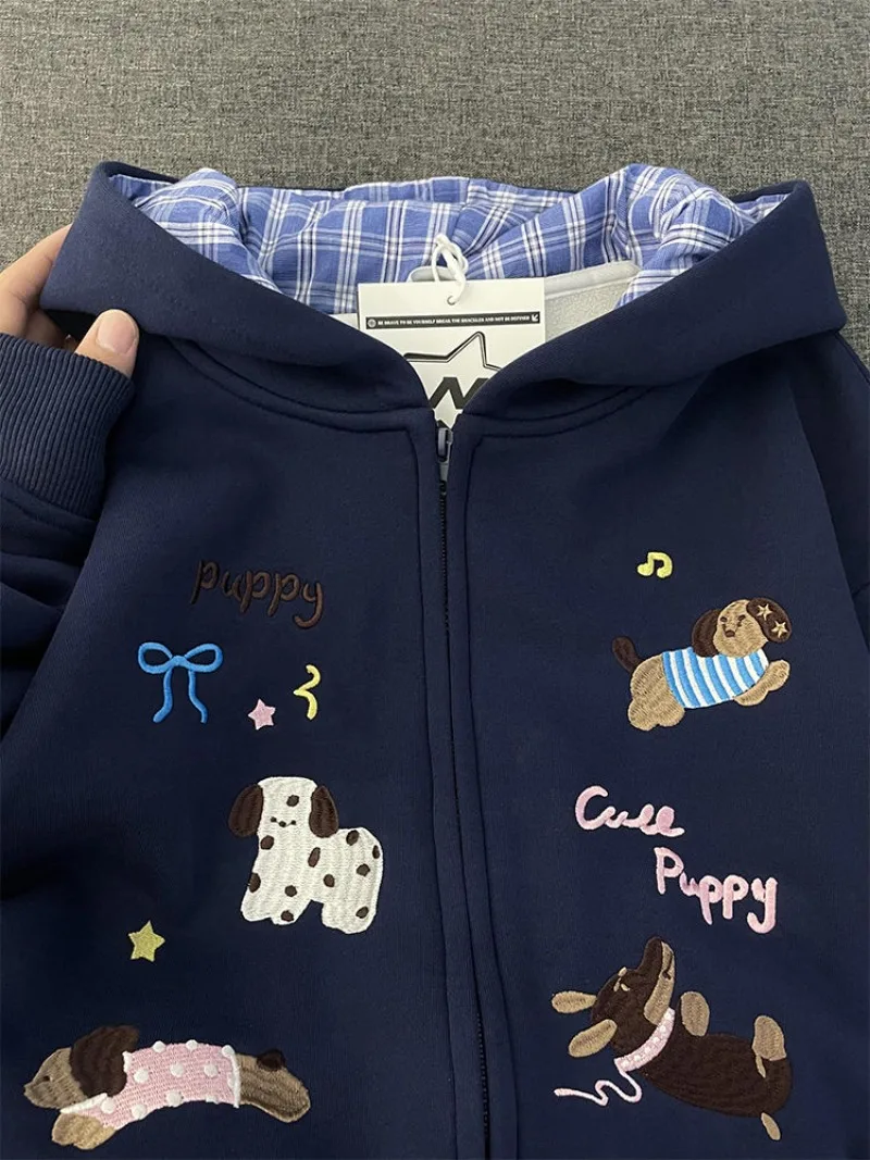 Собачий принт Sudadera Mujer свободные пуловеры с животными с капюшоном на молнии повседневные уличные женские винтажные толстовки корейские милые
Собачий принт Sudadera Mujer свободные пуловеры с животными с капюшоном на молнии повседневные уличные женские винтажные толстовки корейские милые