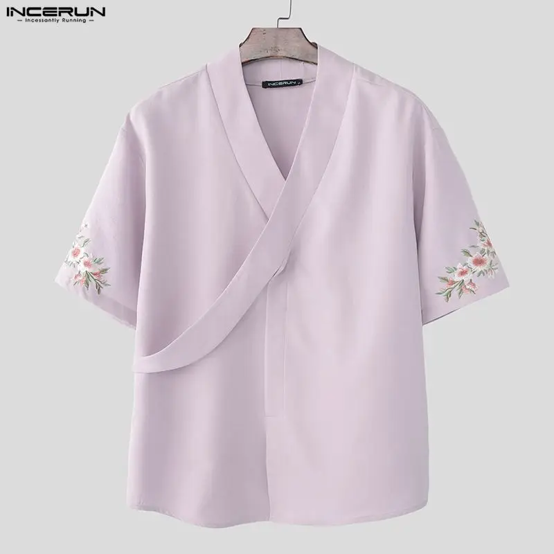 INCERUN Men's Shirt Flower Embroidery Lapel Short Sleeve Men Clothes Streetwear Summer Loose 2026 Fashion Casual Tops For Man
INCERUN Men's Shirt Flower Embroidery Lapel Short Sleeve Men Clothes Streetwear Summer Loose 2026 Fashion Casual Tops For Man