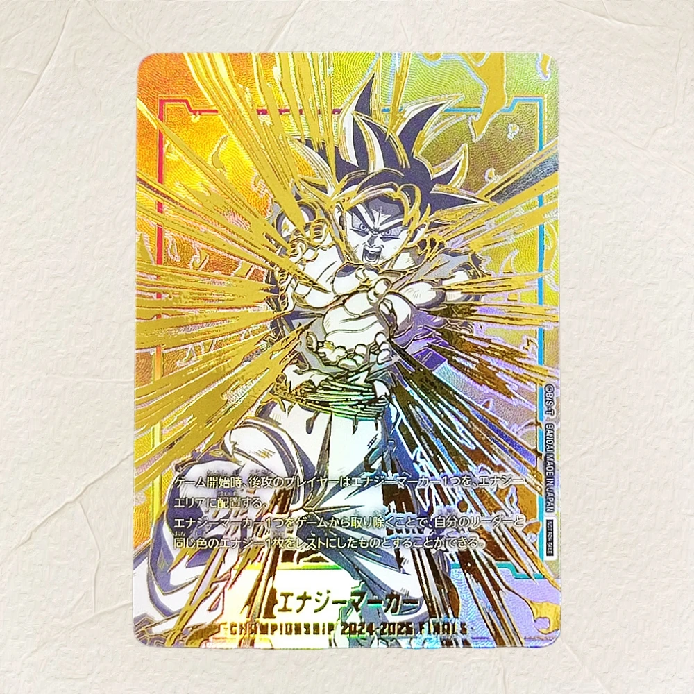 Dragon Ball Championship Son Goku DIY Energy Marker Card JP Gold Foil Holographic Texture Perfect Premium Anime Collection Card
Dragon Ball Championship Son Goku DIY Energy Marker Card JP Gold Foil Holographic Texture Perfect Premium Anime Collection Card