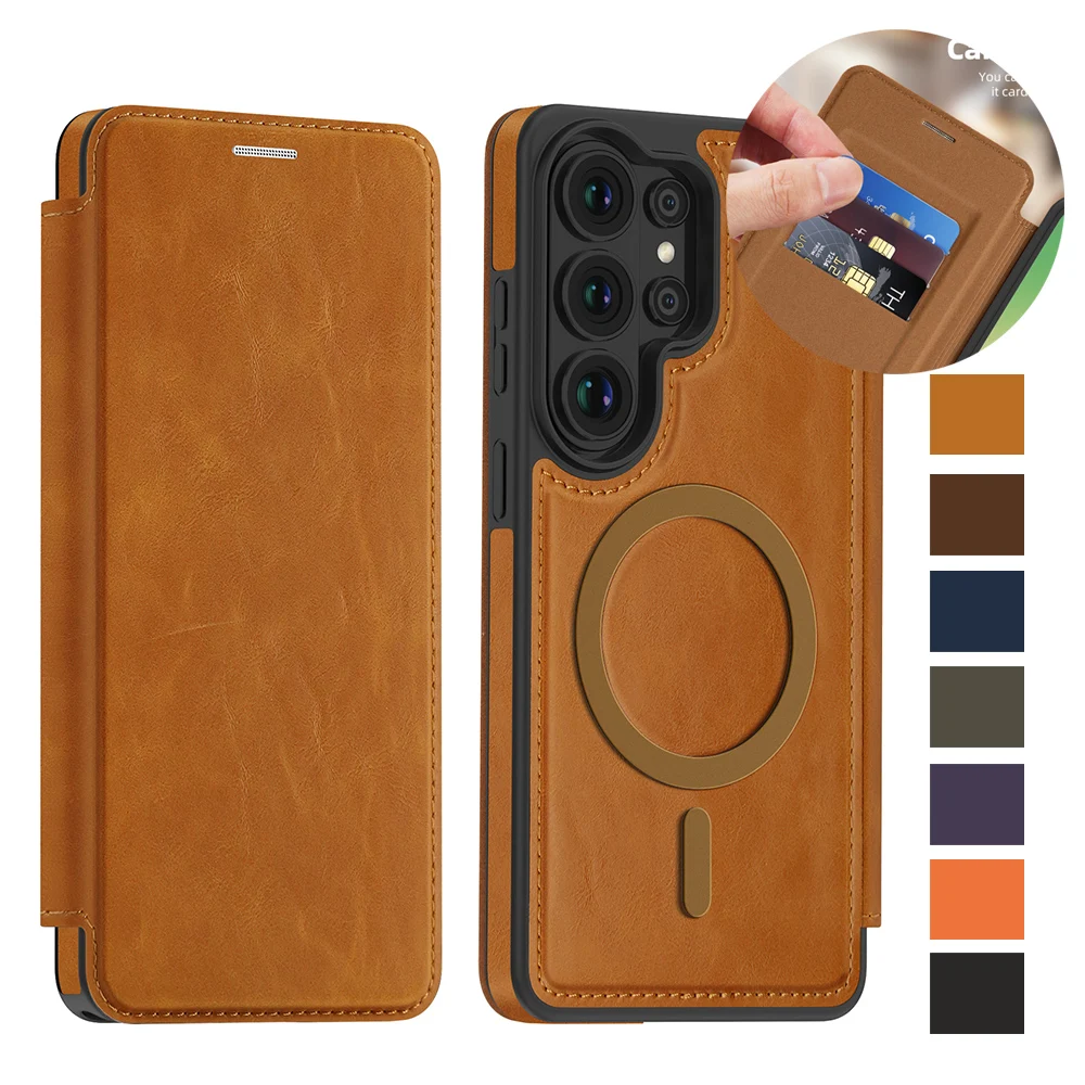 Magnetic Leather Flip Case for Samsung Galaxy S26 Ultra S25 Edge S24 S23 Fe S22 S26U S25U S25Fe Card Slot Wallet Phone Cover
Magnetic Leather Flip Case for Samsung Galaxy S26 Ultra S25 Edge S24 S23 Fe S22 S26U S25U S25Fe Card Slot Wallet Phone Cover