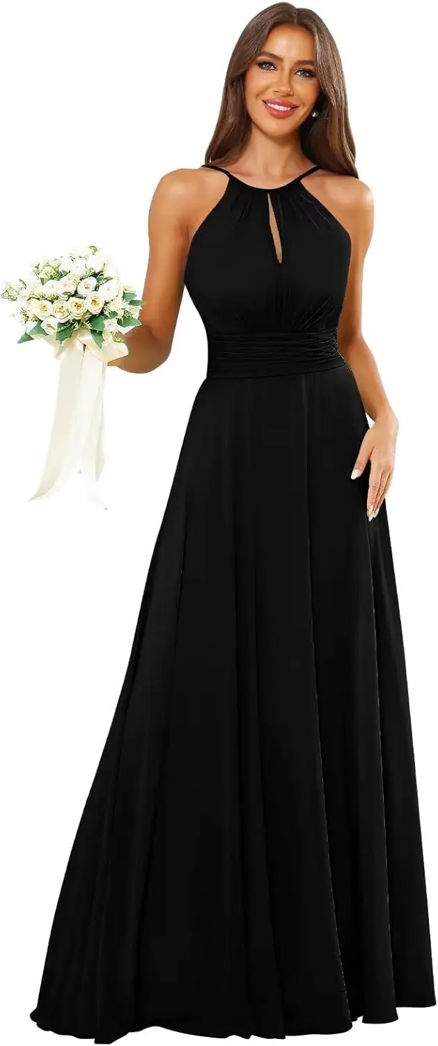 Плиссированные длинные платья подружки невесты с лямкой на шее для женщин, шифоновый корсет, свадебное платье для гостей, элегантное платье в стиле ампир, женское платье для свадебной вечеринки
Плиссированные длинные платья подружки невесты с лямкой на шее для женщин, шифоновый корсет, свадебное платье для гостей, элегантное платье в стиле ампир, женское платье для свадебной вечеринки