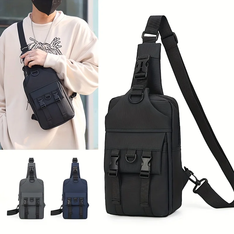 Повседневная мужская нагрудная сумка, легкая, компактная, портативная, многофункциональная, городская, маленькая сумка на плечо с регулируемым плечевым ремнем
Повседневная мужская нагрудная сумка, легкая, компактная, портативная, многофункциональная, городская, маленькая сумка на плечо с регулируемым плечевым ремнем