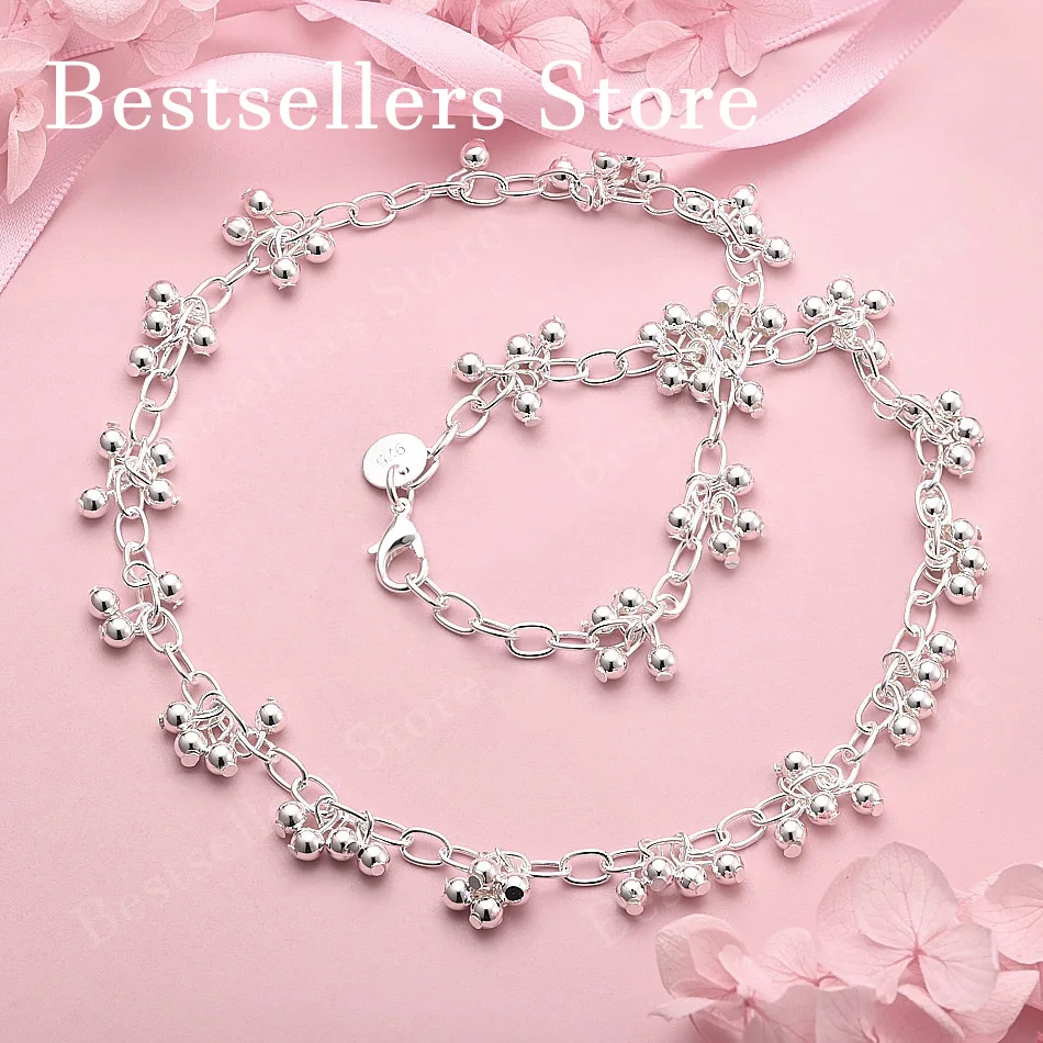 Elegant 925 Sterling Silver Delicate Beaded Necklace for Women, Fashionable Party Wedding Gift Jewelry
Elegant 925 Sterling Silver Delicate Beaded Necklace for Women, Fashionable Party Wedding Gift Jewelry