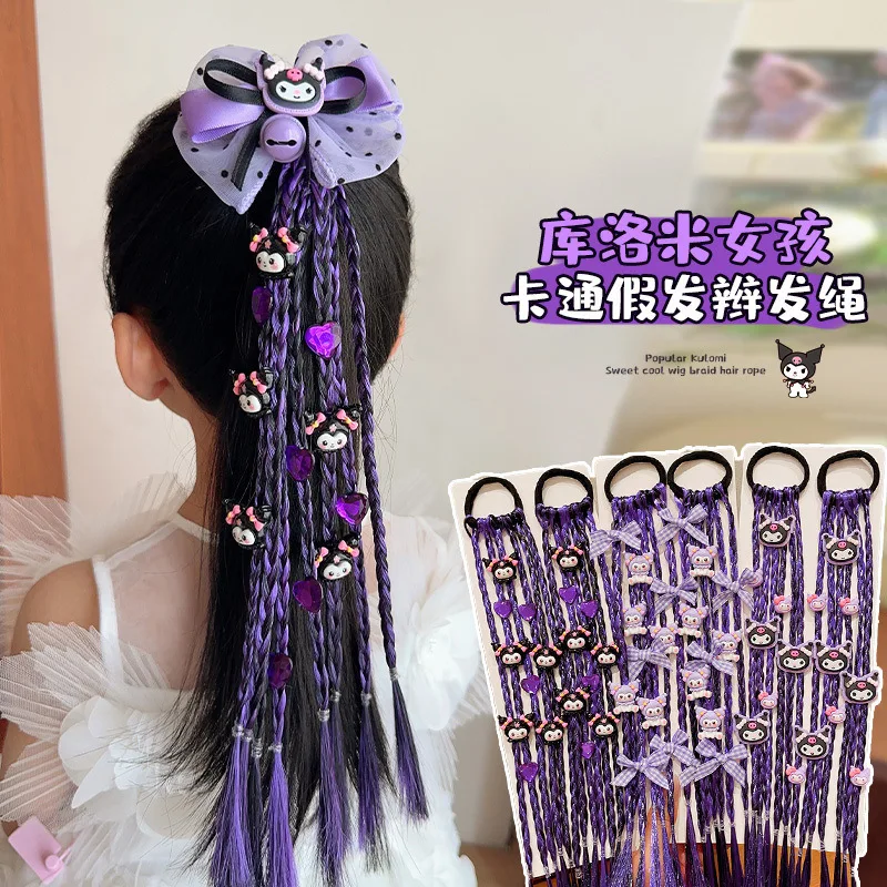 Cute Cartoon Kuromi Anime Children Baby Bow Wig Braid Hairband Girl Cute New Kawaii High Ponytail Headwear Hair Accessories
Cute Cartoon Kuromi Anime Children Baby Bow Wig Braid Hairband Girl Cute New Kawaii High Ponytail Headwear Hair Accessories