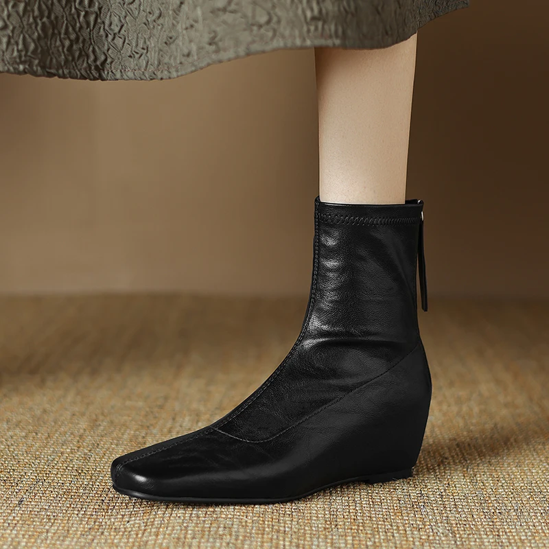 New Autumn Winter Women Boots Microfiber Women Shoes Square Toe Lace-up Western Modern Boots Height Increase Modern Boots
New Autumn Winter Women Boots Microfiber Women Shoes Square Toe Lace-up Western Modern Boots Height Increase Modern Boots