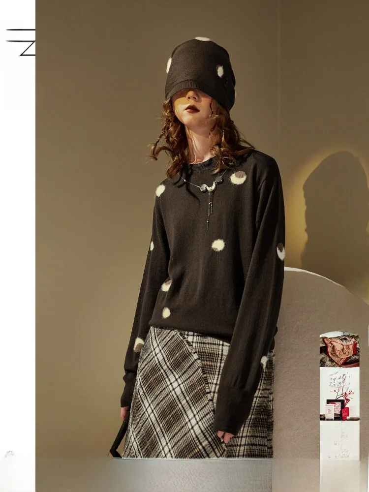 Новинка Весна 2026: Женский свитер свободного кроя с узором «Луна», вязаный из шерсти, с круглым вырезом, удлиненный, оригинальный дизайн
Новинка Весна 2026: Женский свитер свободного кроя с узором «Луна», вязаный из шерсти, с круглым вырезом, удлиненный, оригинальный дизайн