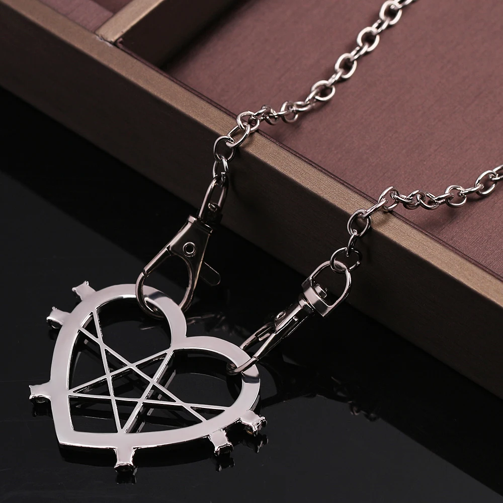 Exquisite Fashion Heart-Shaped Pentagram Lock Buckle Necklace Rhinestone Design Pendant Clavicle Chain Jewelry Gift for Girls
Exquisite Fashion Heart-Shaped Pentagram Lock Buckle Necklace Rhinestone Design Pendant Clavicle Chain Jewelry Gift for Girls